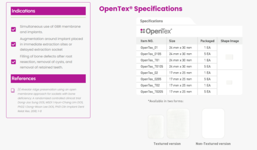 OpenTex Non-Resorbable PTFE Membrane by Purgo