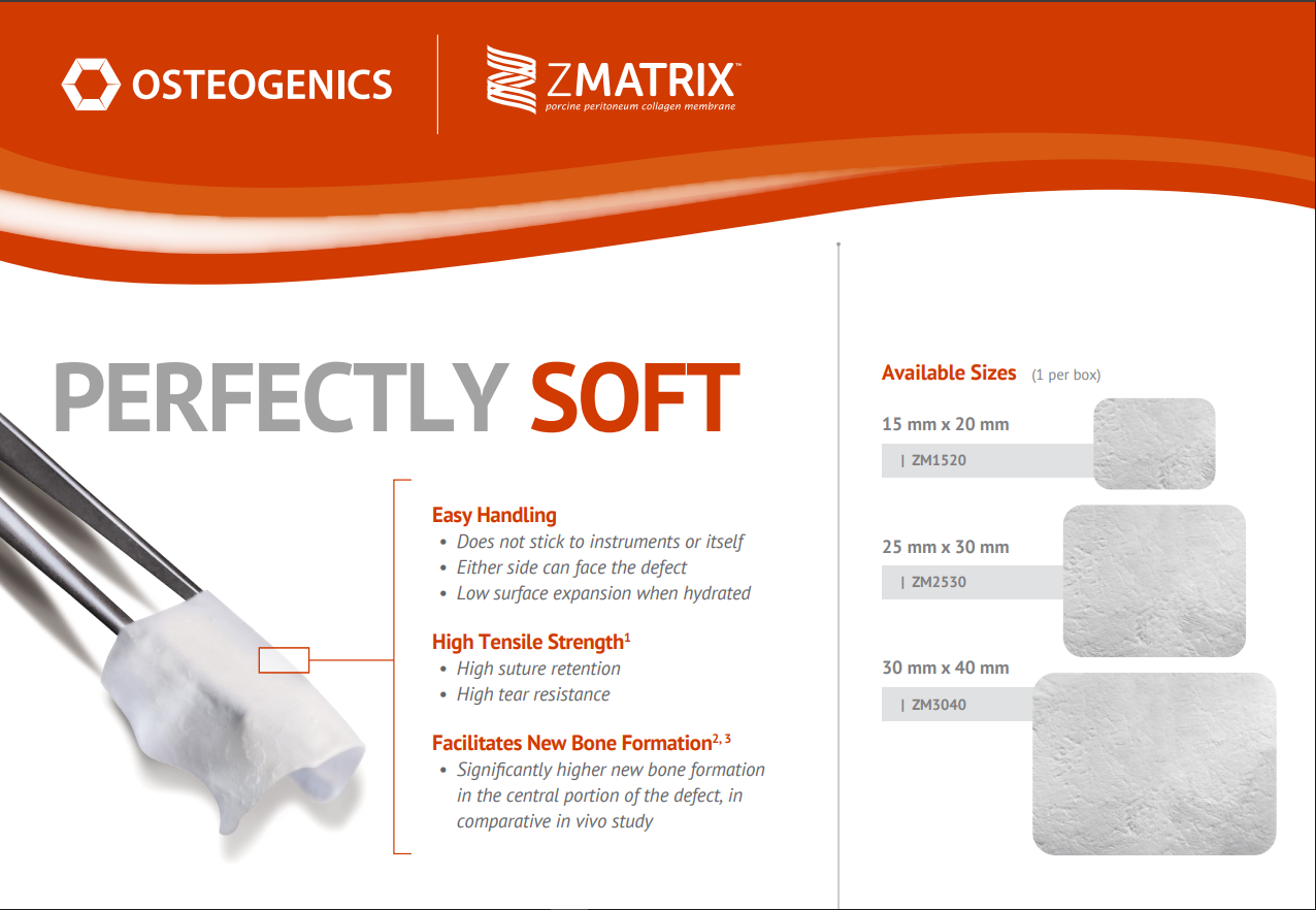 Zmatrix Resorbable Collagen Membrane – High Elasticity Without Stickiness