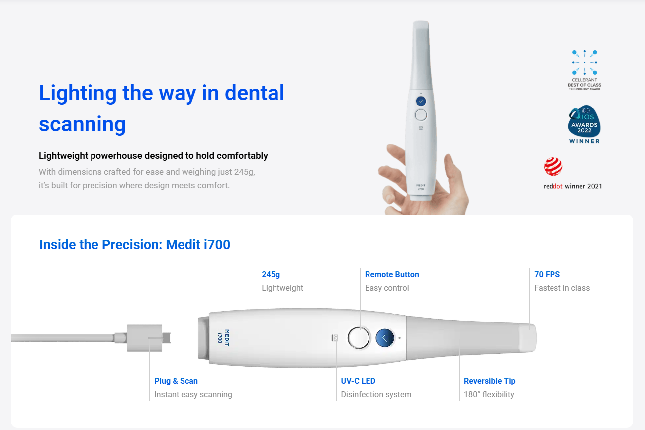 Medit i700 Intraoral Scanner By Dentinova